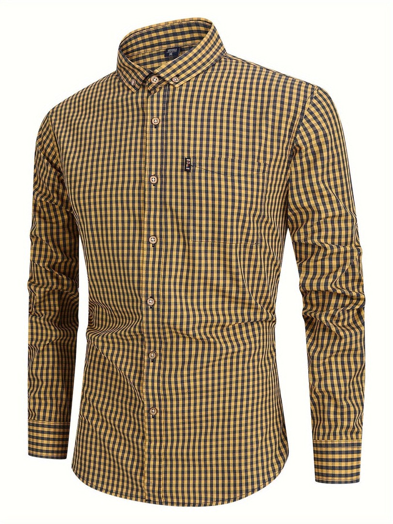 Men's check shirt with a comfortable cut - product photo 8
