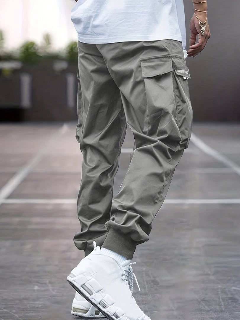 Men's drawstring cargo pants - product photo 3
