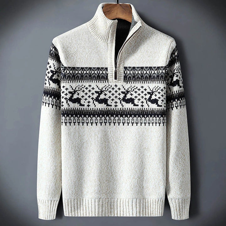 Men's Fair Isle half-zip sweater - product photo 3