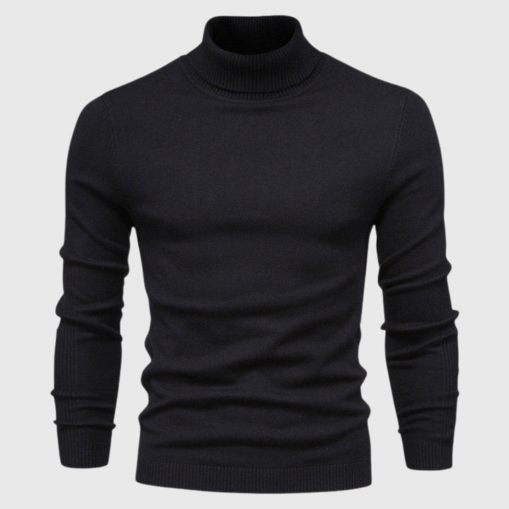 Men's fine knit turtleneck sweater - product photo 1