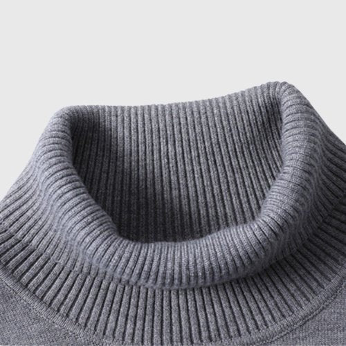 Men's fine knit turtleneck sweater - product photo 15