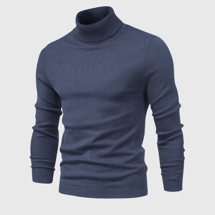 Men's fine knit turtleneck sweater - product photo 2