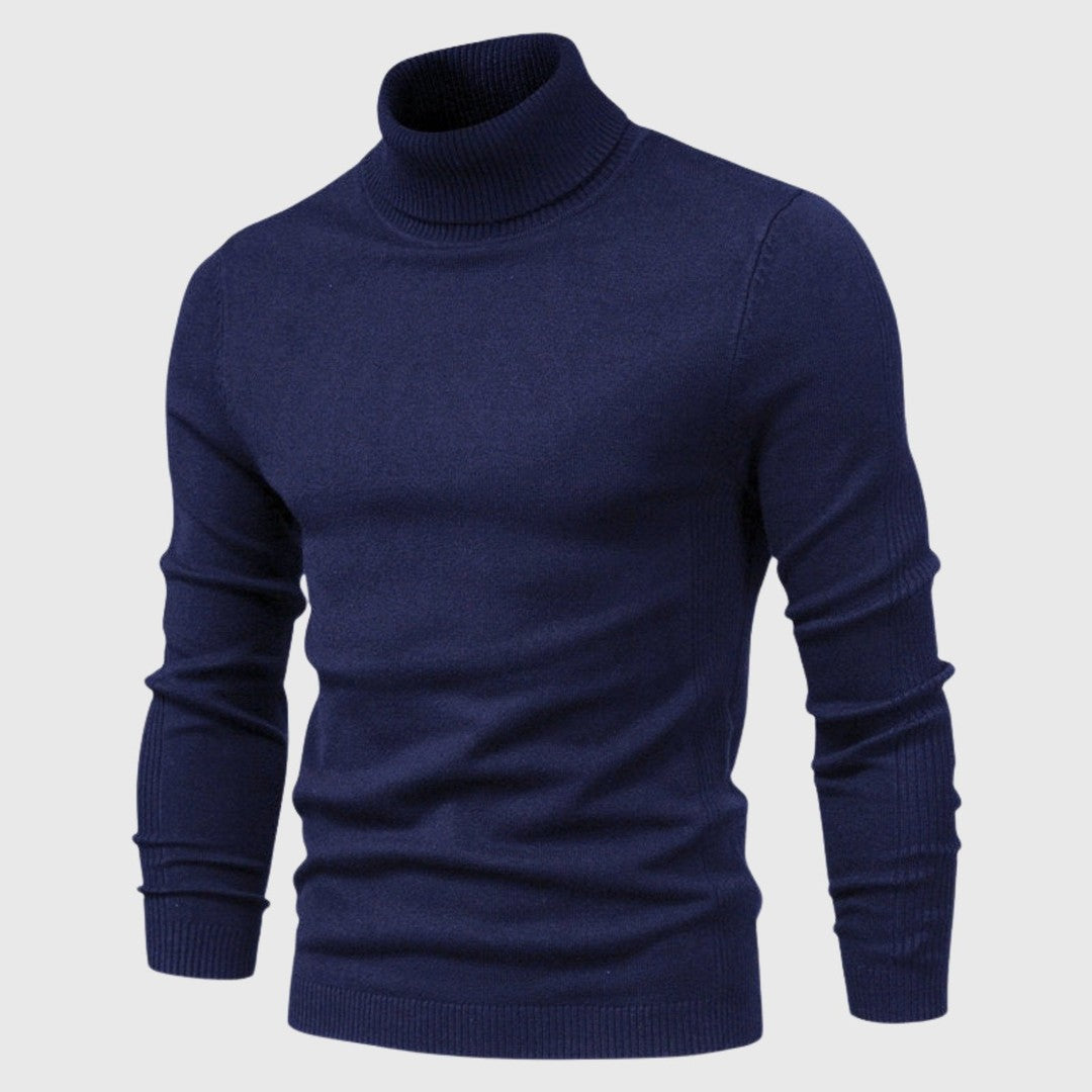 Men's fine knit turtleneck sweater - product photo 21