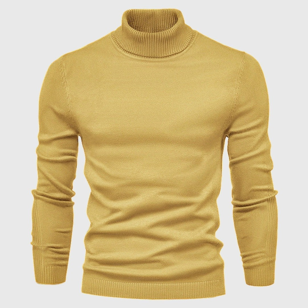 Men's fine knit turtleneck sweater - product photo 22