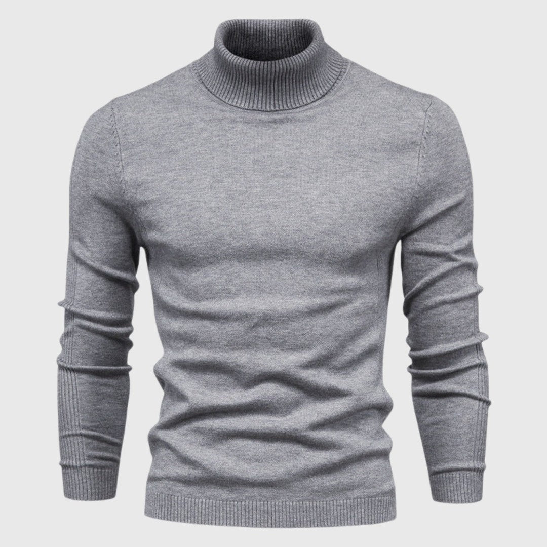 Men's fine knit turtleneck sweater - product photo 4