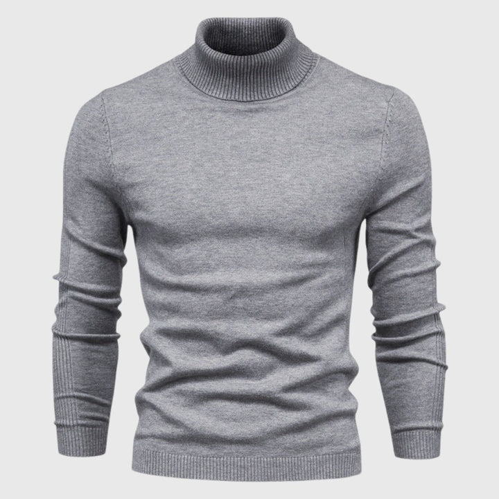 Men's fine knit turtleneck sweater - product photo 4