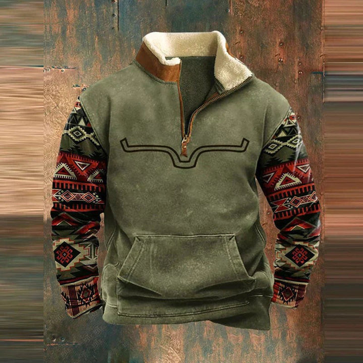 Men's fleece quarter-zip pullover - product photo 1