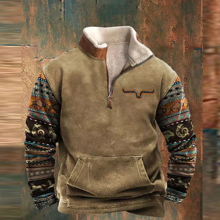 Men's fleece quarter-zip pullover - product photo 3