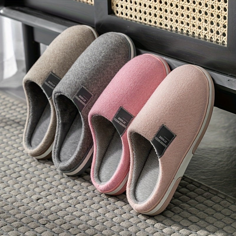 Herringbone slippers with a plush lining and non-slip sole - product photo 10
