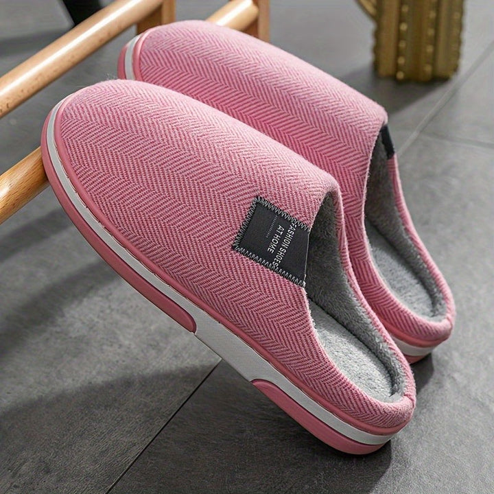 Herringbone slippers with a plush lining and non-slip sole - product photo 8