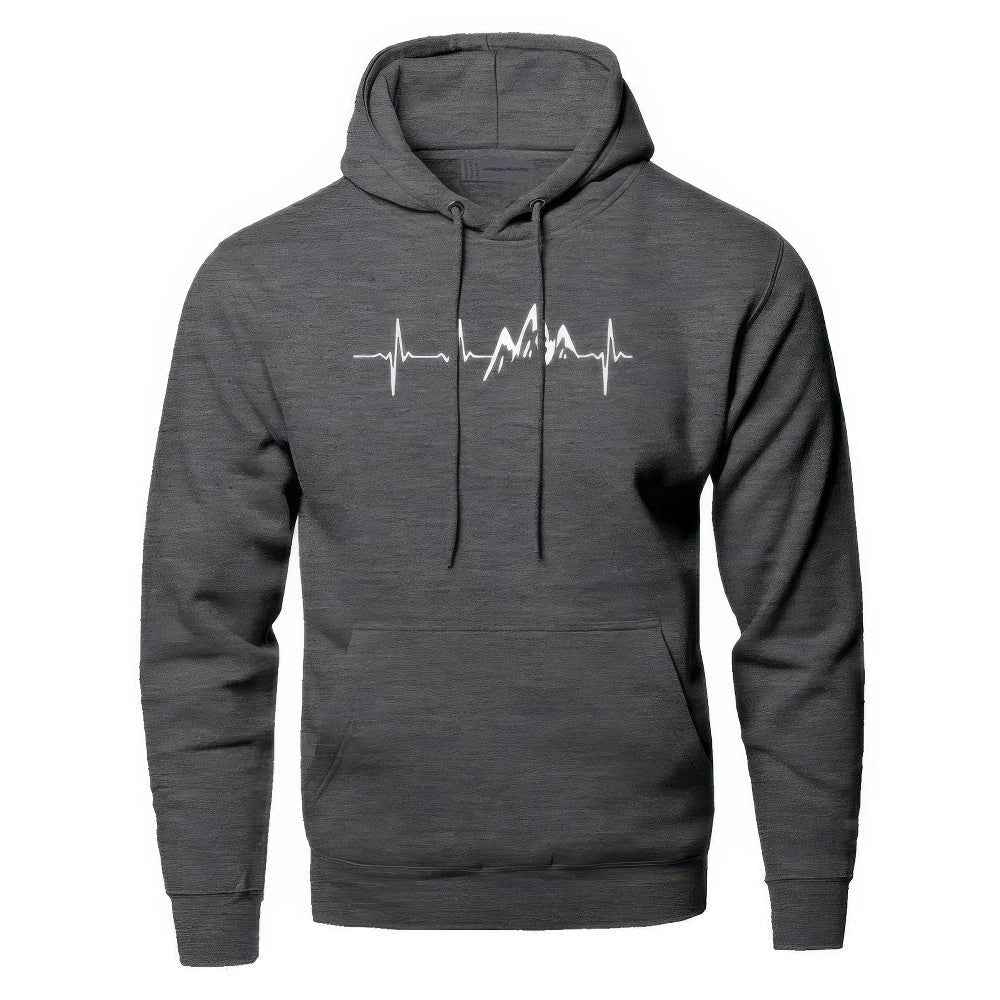 Men's plain hooded sweatshirt - product photo 1
