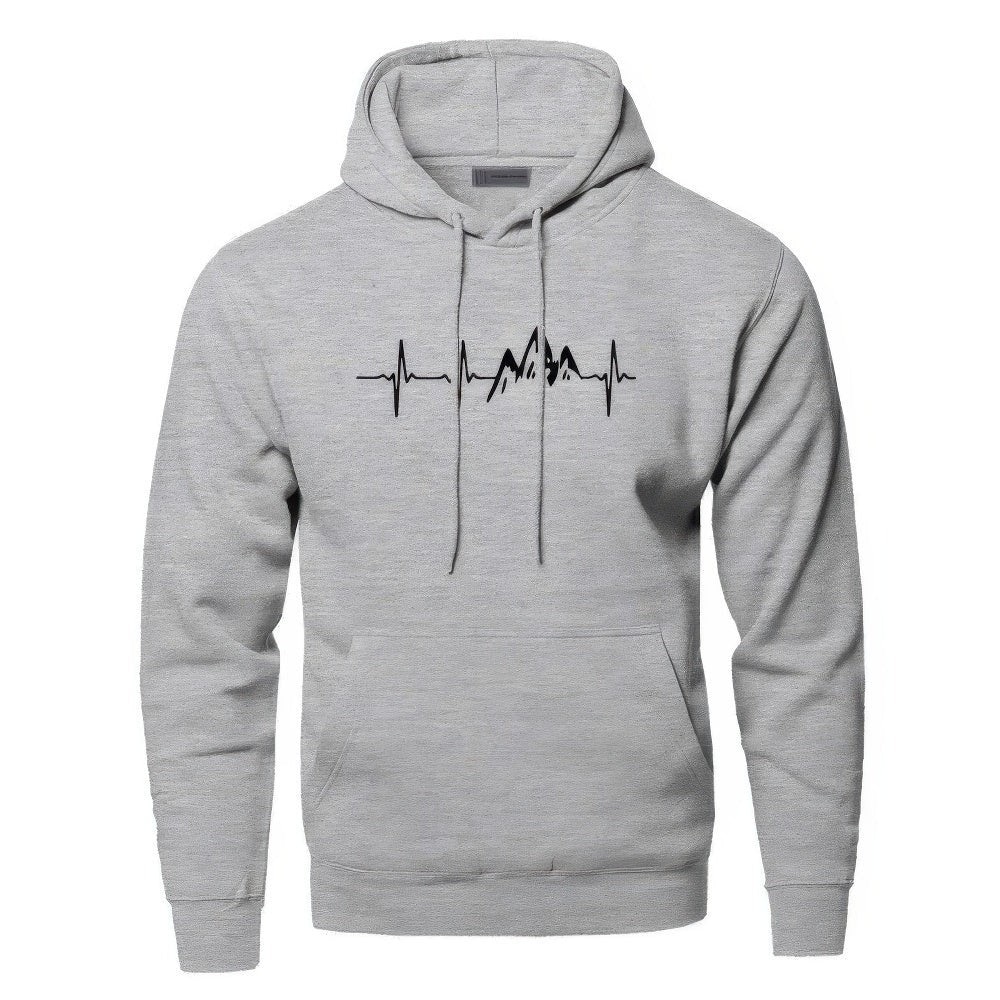 Men's plain hooded sweatshirt - product photo 2