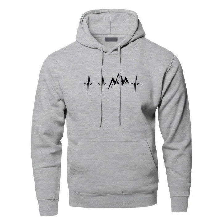 Men's plain hooded sweatshirt - product photo 2