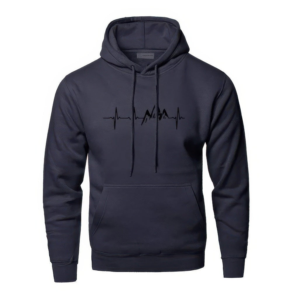 Men's plain hooded sweatshirt - product photo 3