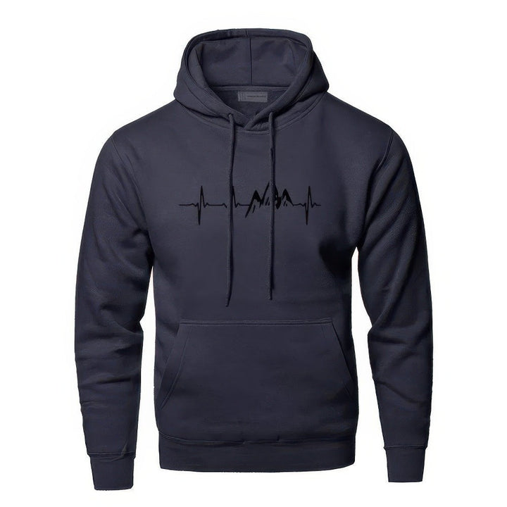 Men's plain hooded sweatshirt - product photo 3