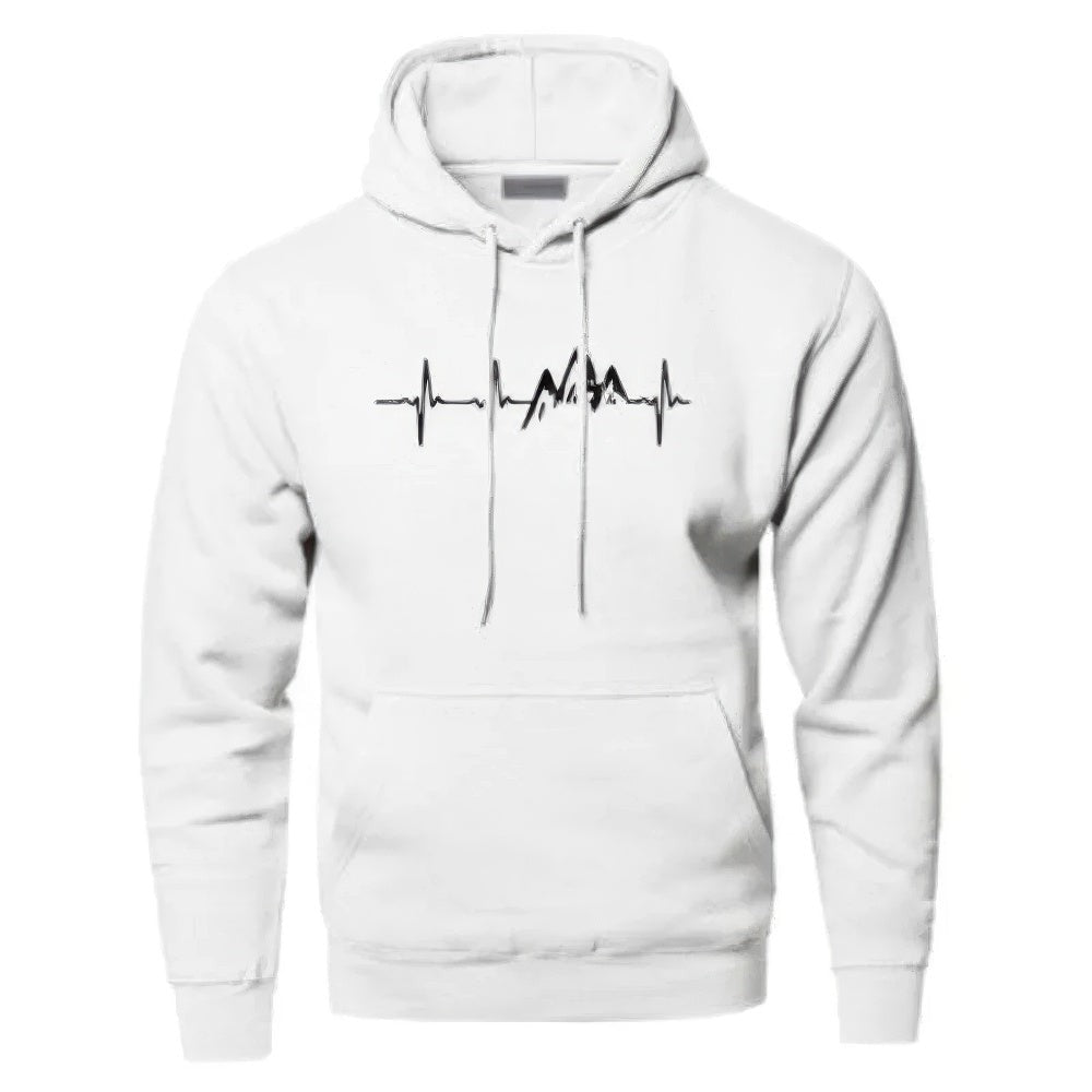 Men's plain hooded sweatshirt - product photo 4