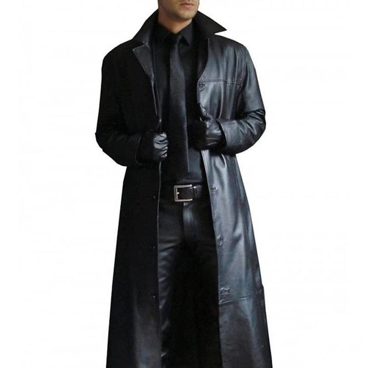Men's leather coat - product photo 1