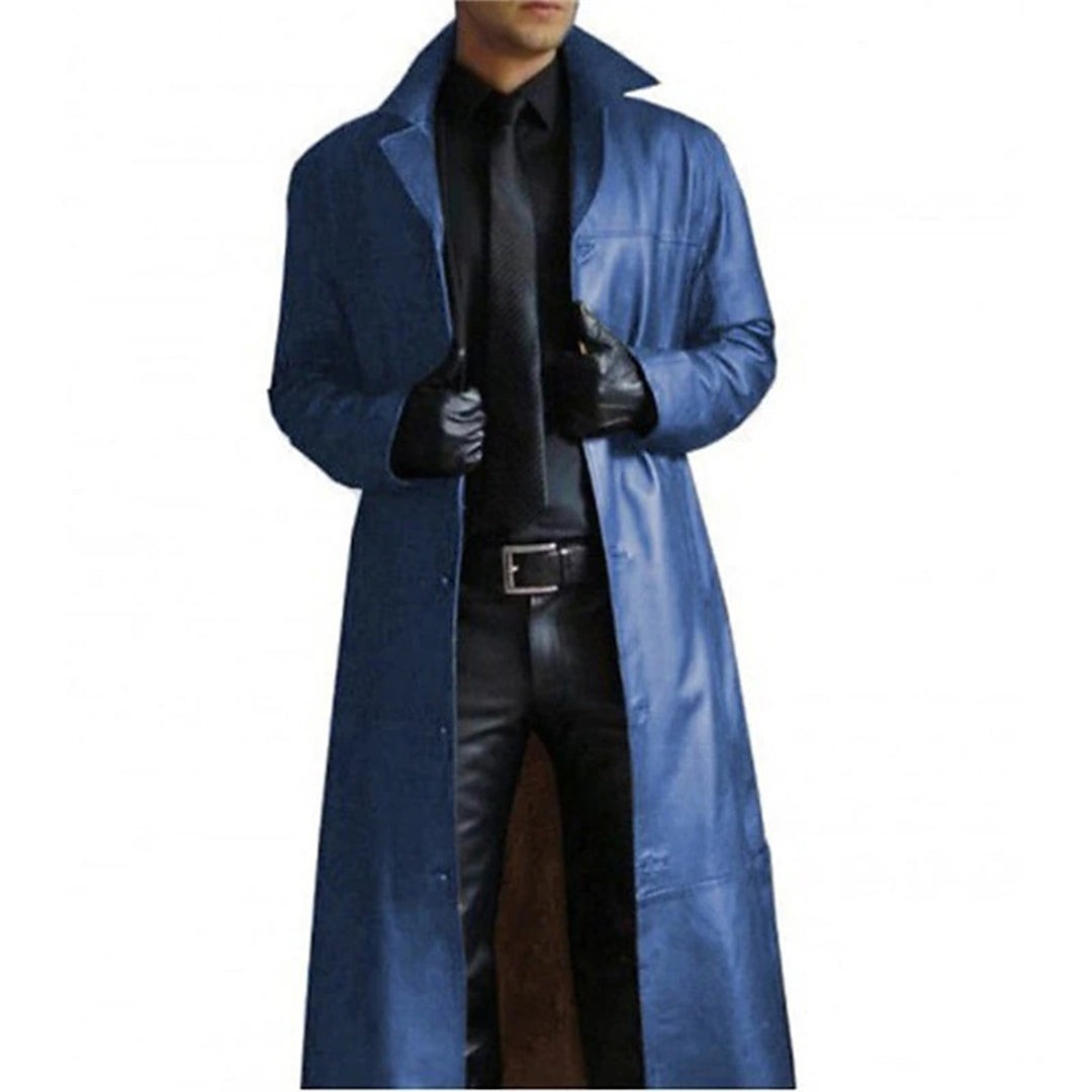 Men's leather coat - product photo 2