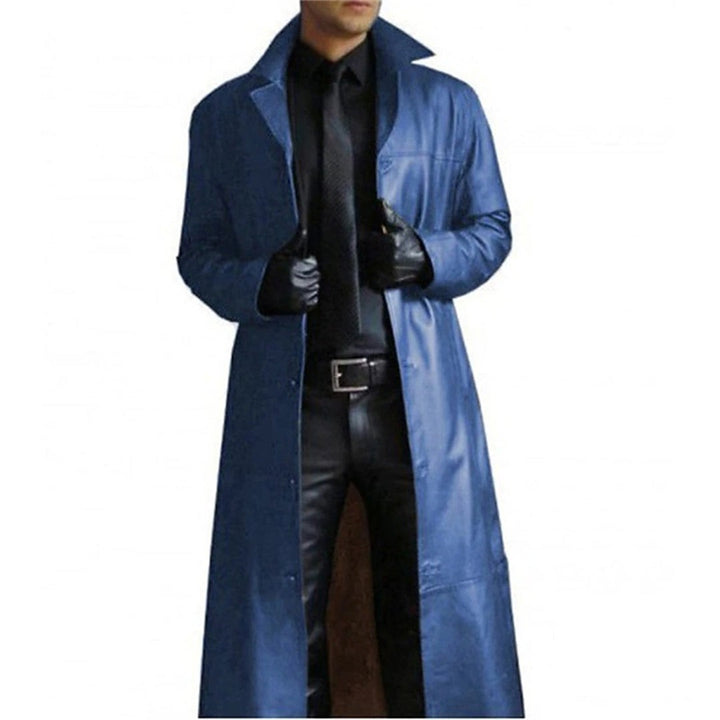 Men's leather coat - product photo 2