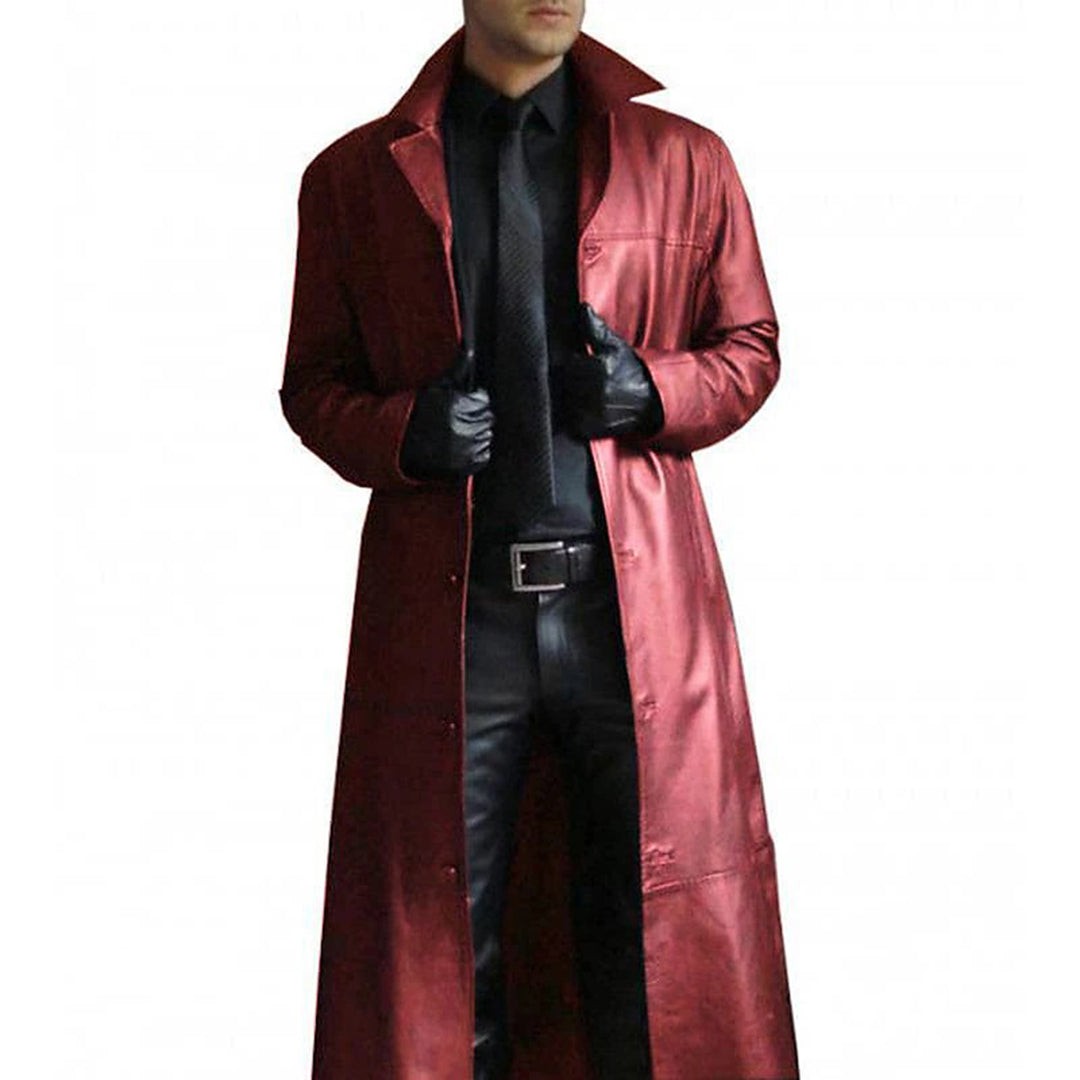 Men's leather coat - product photo 4