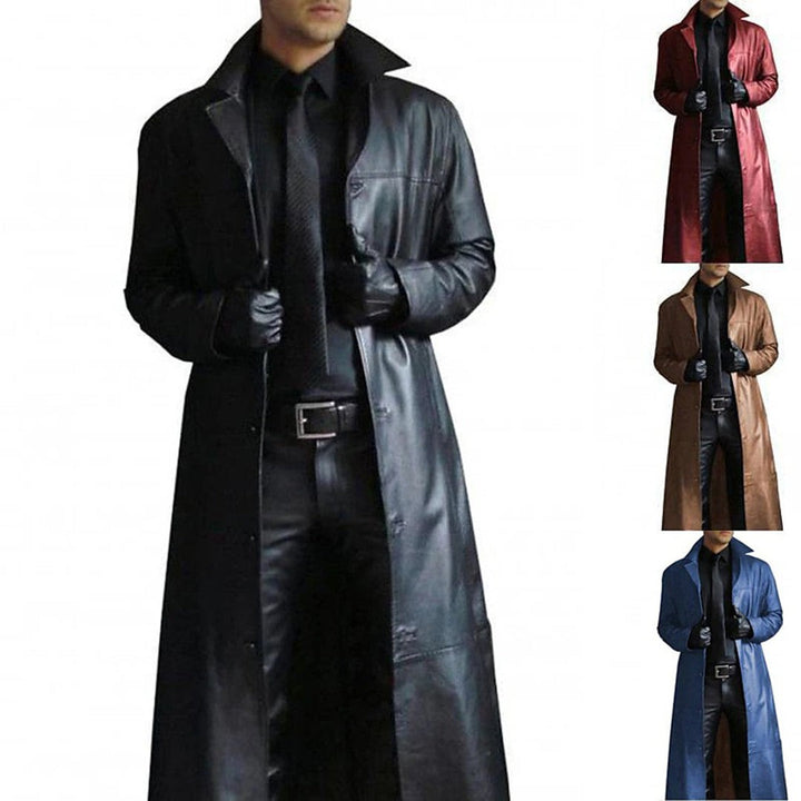 Men's leather coat - product photo 5