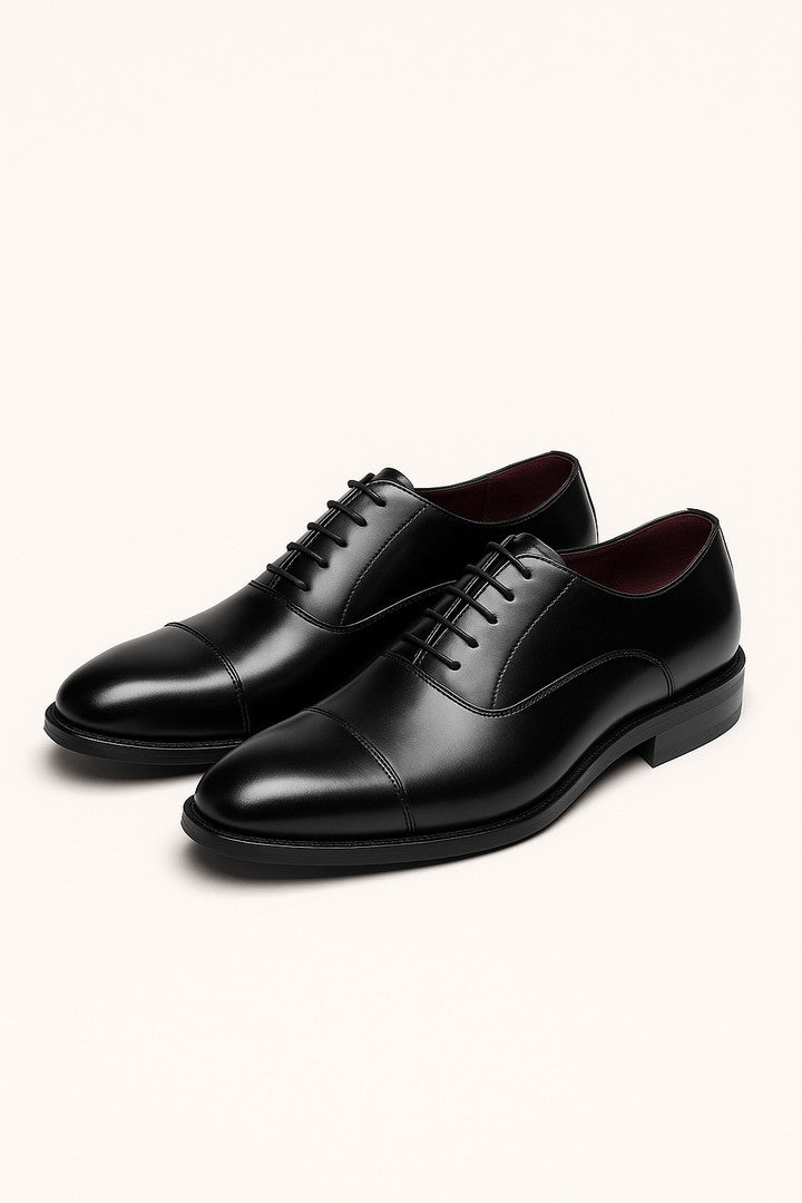 Men's leather Oxford dress shoes with closed lacing - product photo 2