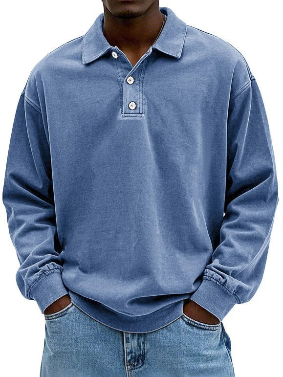 Men's long sleeve polo shirt - product photo 1