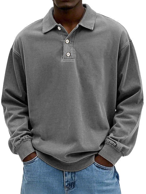 Men's long sleeve polo shirt - product photo 2