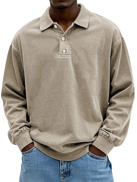 Men's long sleeve polo shirt - product photo 4