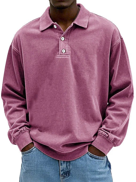 Men's long sleeve polo shirt - product photo 5