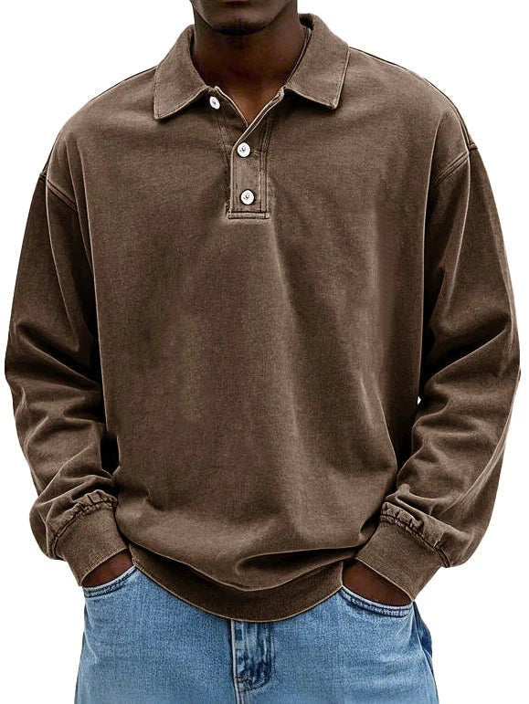 Men's long sleeve polo shirt - product photo 6