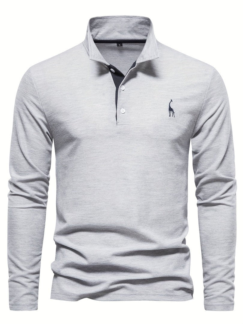 Men's long sleeve polo shirt - product photo 1