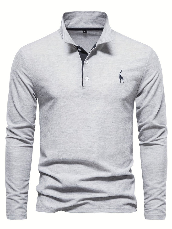 Men's long sleeve polo shirt - product photo 1