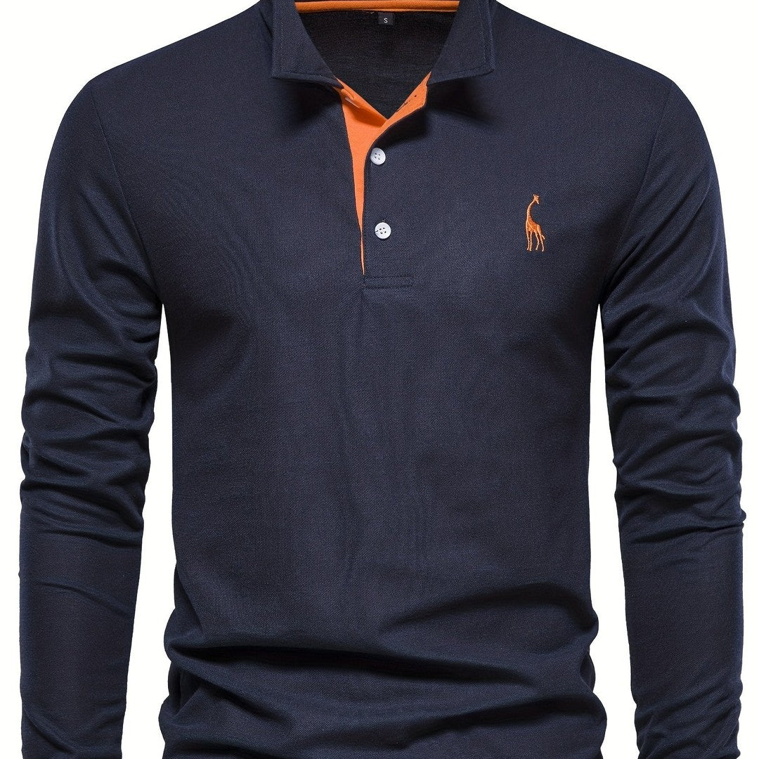 Men's long sleeve polo shirt - product photo 11