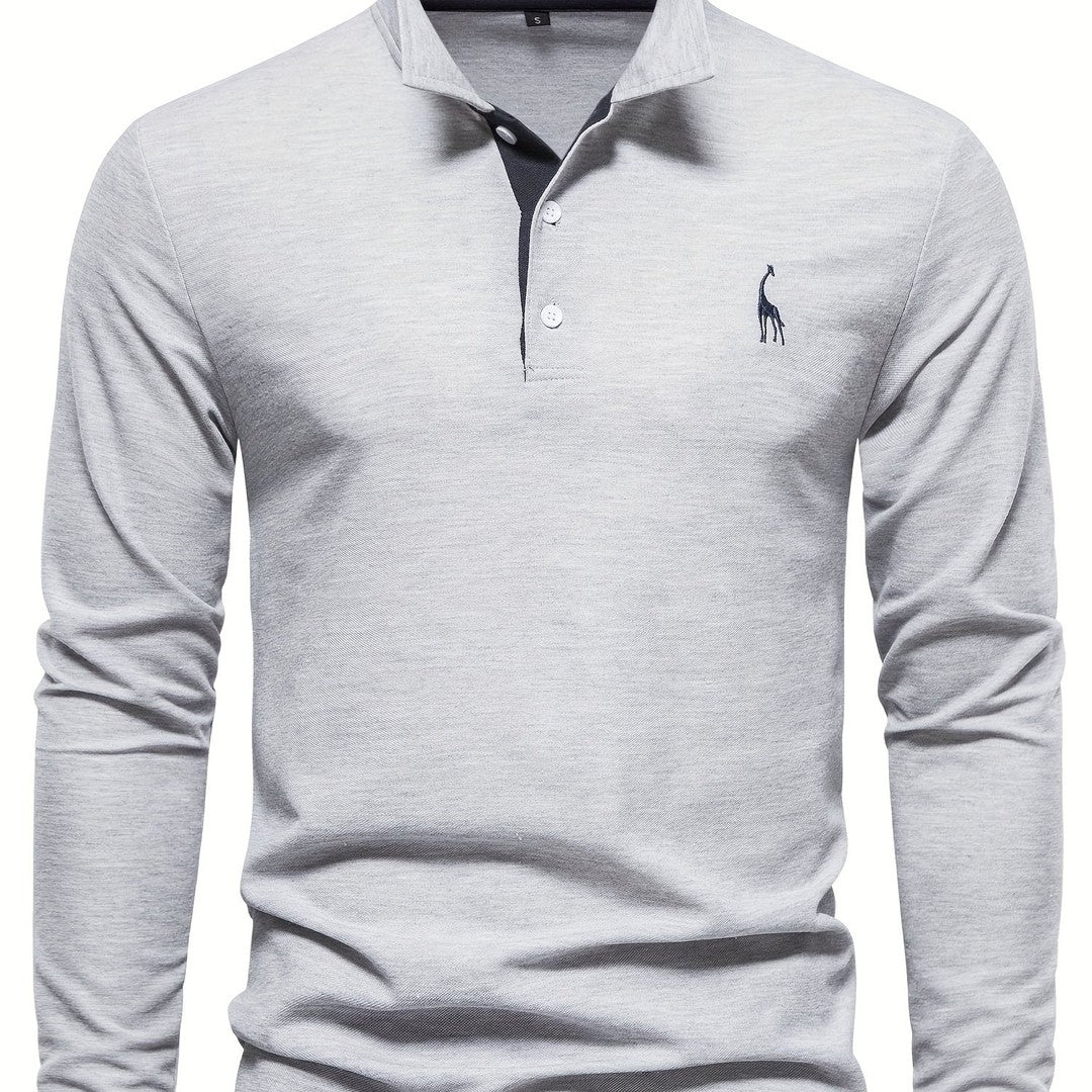 Men's long sleeve polo shirt - product photo 13