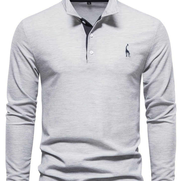 Men's long sleeve polo shirt - product photo 13