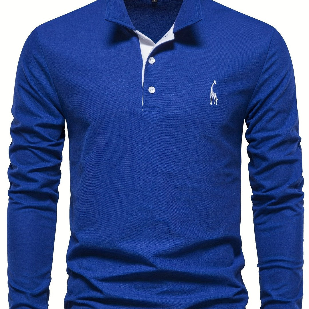 Men's long sleeve polo shirt - product photo 14