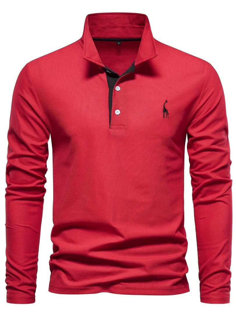 Men's long sleeve polo shirt - product photo 2