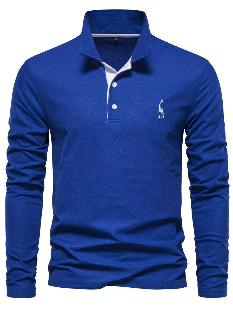 Men's long sleeve polo shirt - product photo 3