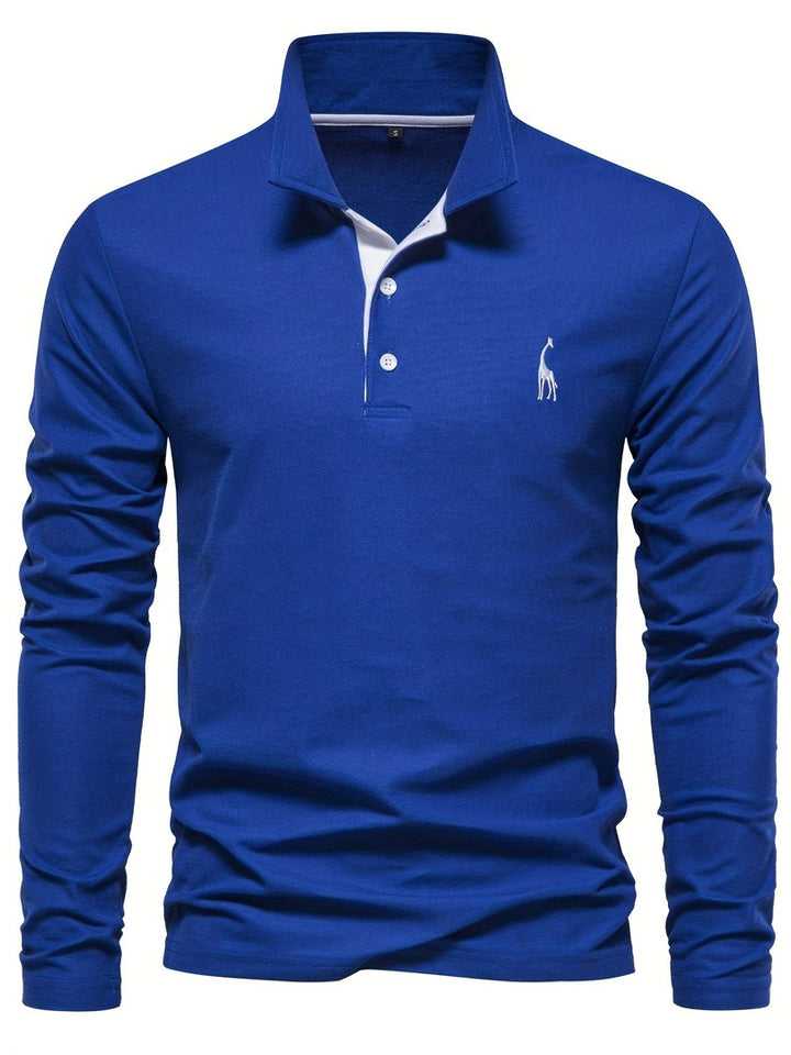 Men's long sleeve polo shirt - product photo 3