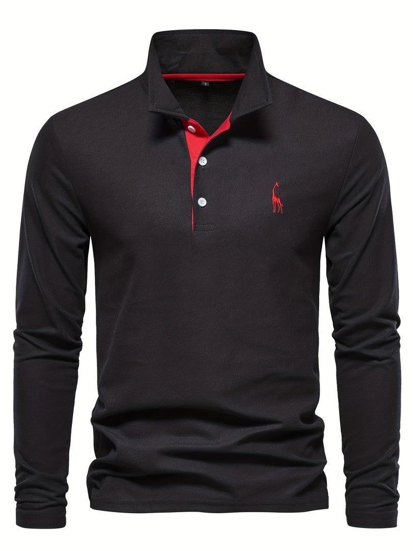 Men's long sleeve polo shirt - product photo 4