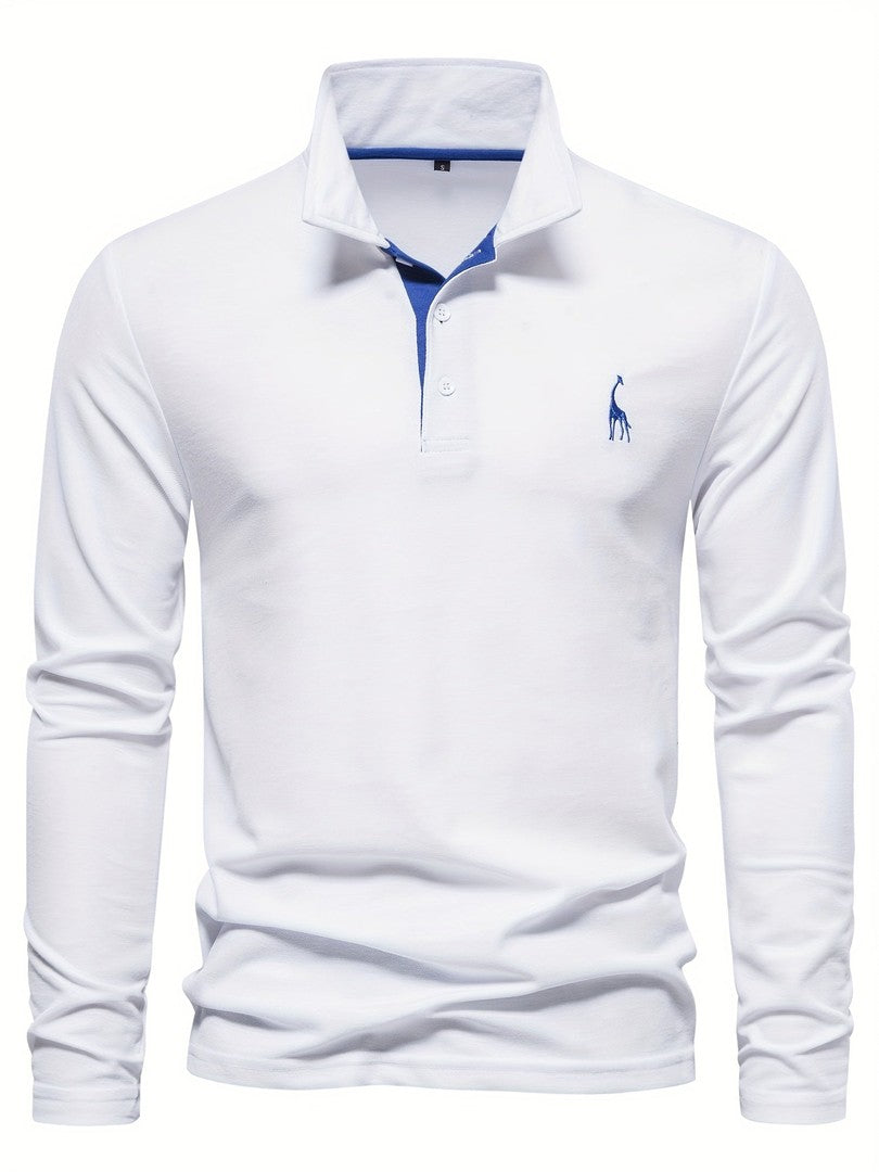 Men's long sleeve polo shirt - product photo 8