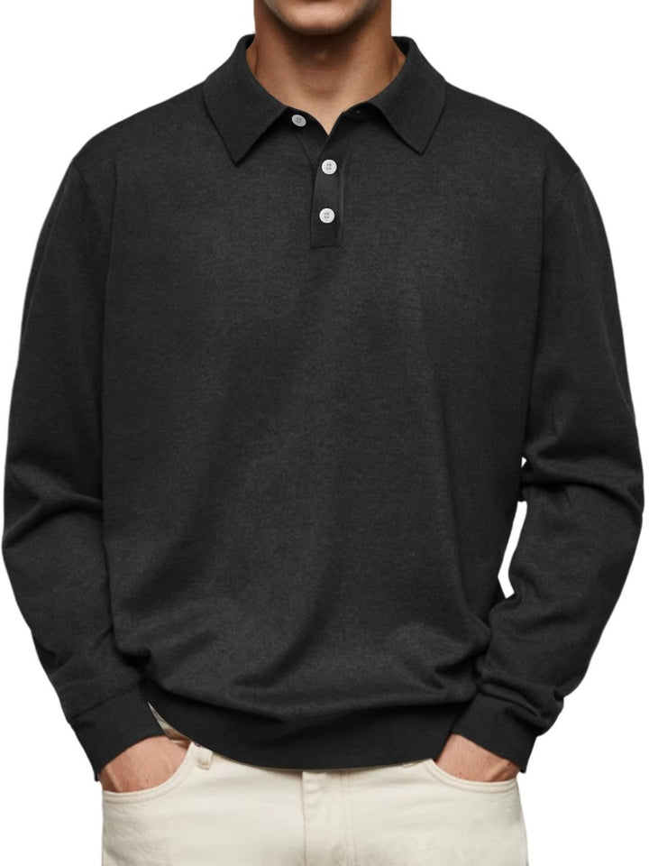 Men's long sleeve polo shirt - product photo 2