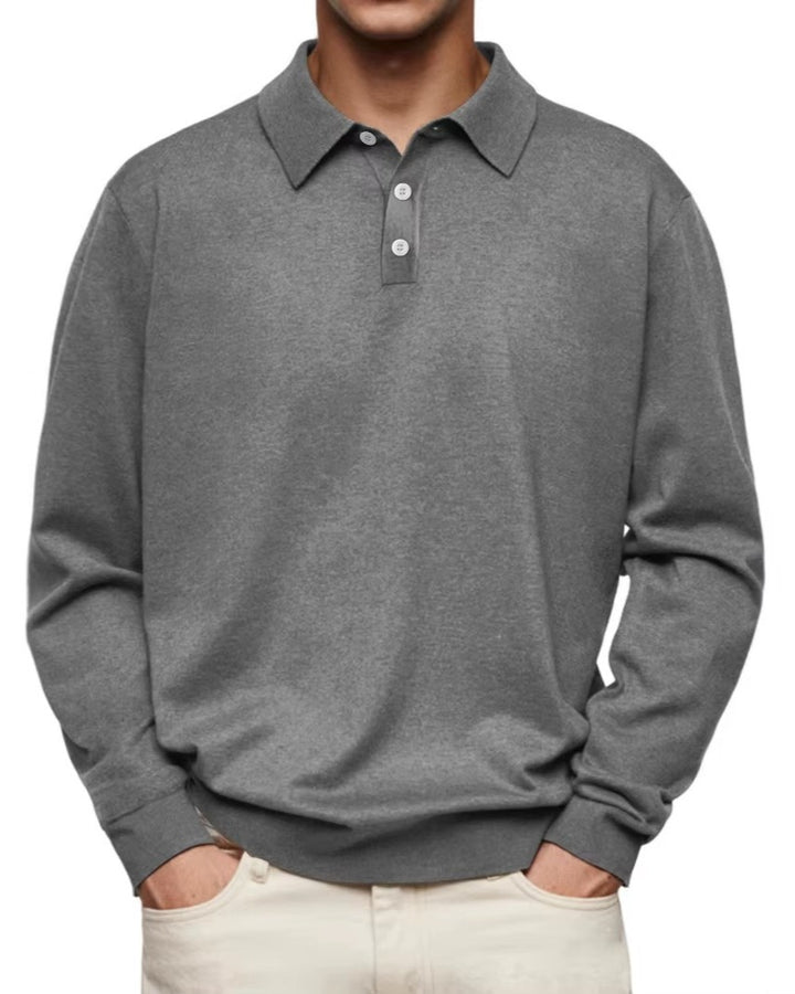 Men's long sleeve polo shirt - product photo 3