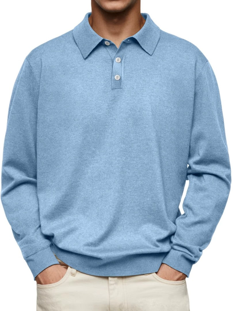 Men's long sleeve polo shirt - product photo 4