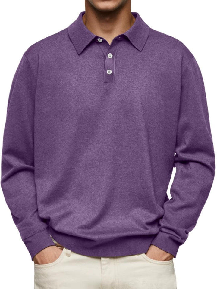 Men's long sleeve polo shirt - product photo 6
