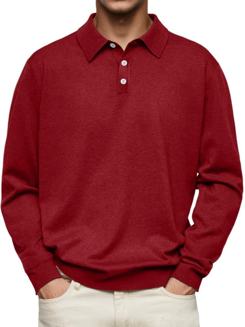 Men's long sleeve polo shirt - product photo 8