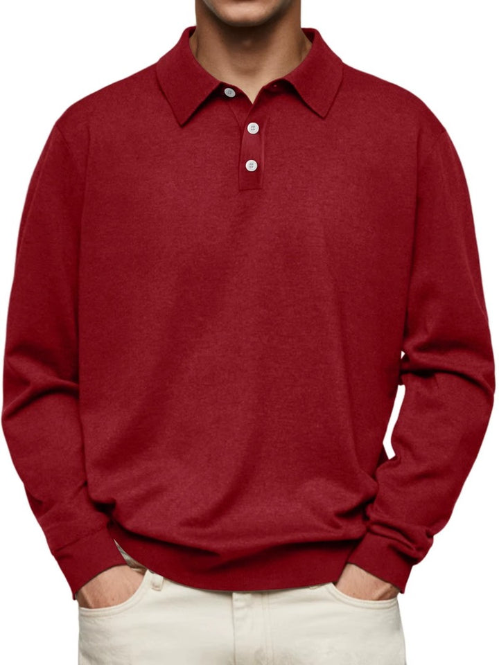 Men's long sleeve polo shirt - product photo 8