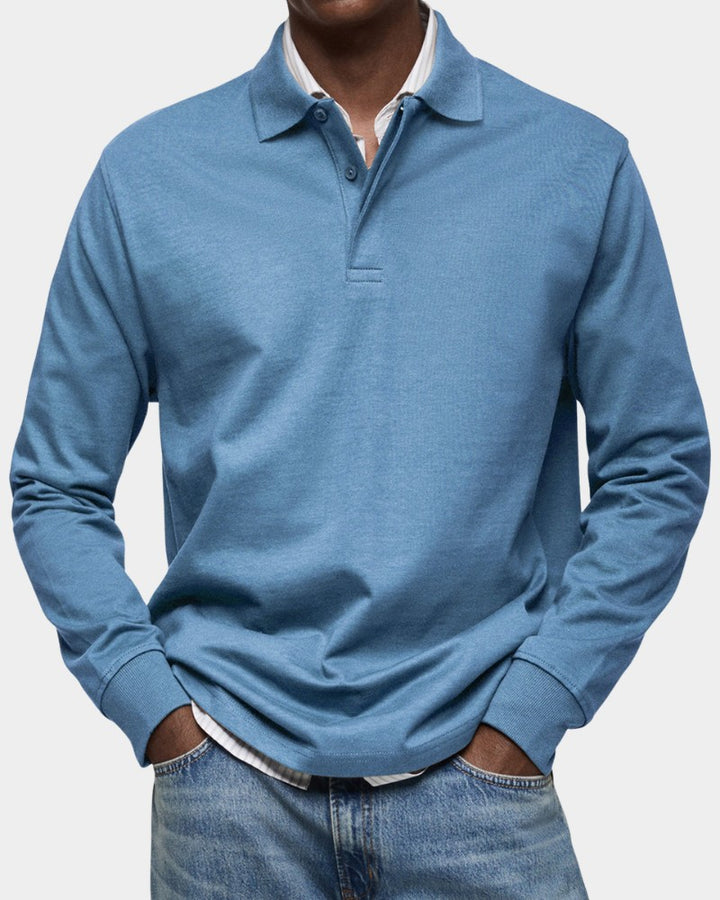 Men's long sleeve polo shirt - product photo 1