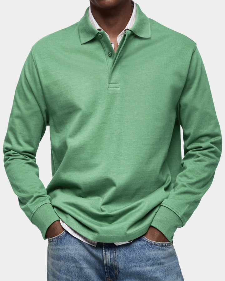 Men's long sleeve polo shirt - product photo 6